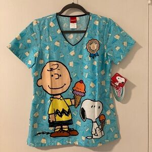 Peanuts Scrub Top